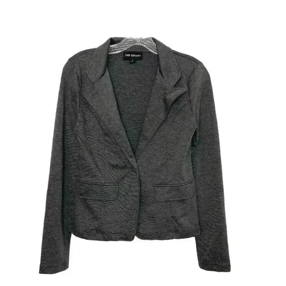 The Zenana Gray Soft Blazer - Picture 1 of 7